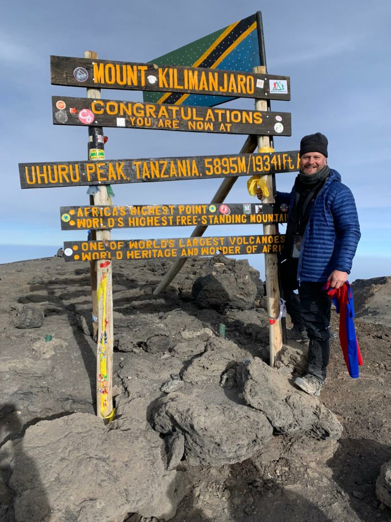 Carlo climbs Kilimanjaro for Henry Tyndale Special School, Farnborough.